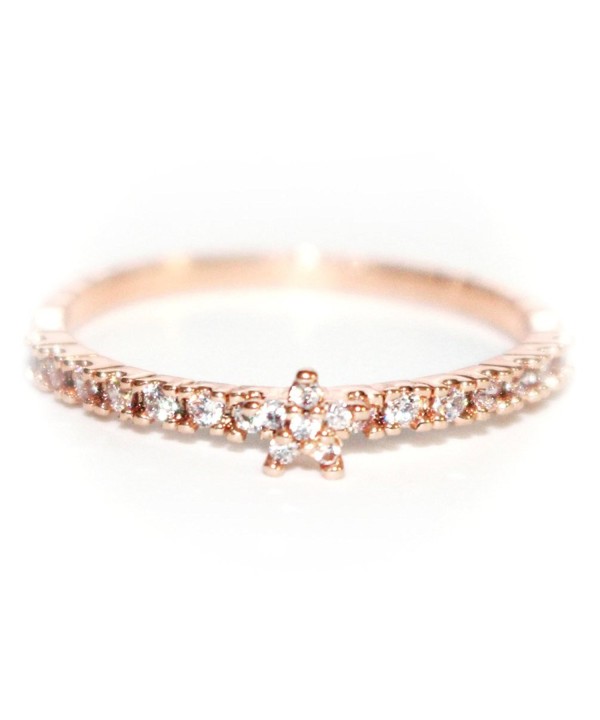 Dainty Delicate Flower Pave Band
