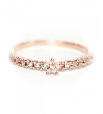 Dainty Delicate Flower Pave Band