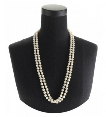 Cream Pearl Necklace Knotted Elegant