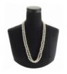 Cream Pearl Necklace Knotted Elegant