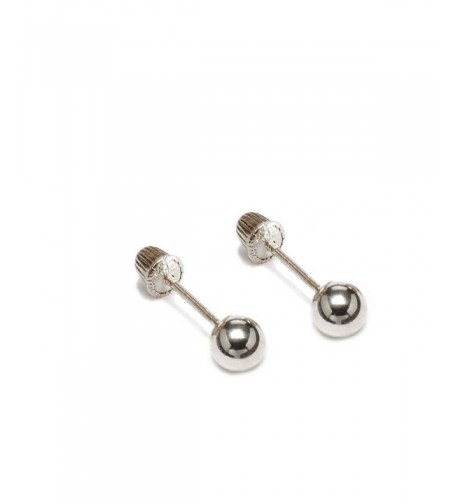 Womens White Earrings Screw Diameter