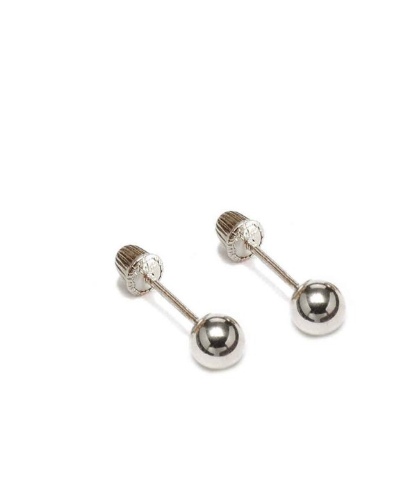 Womens White Earrings Screw Diameter