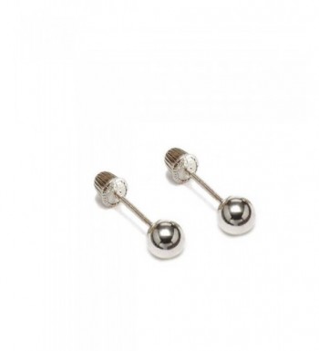 Womens White Earrings Screw Diameter