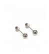 Womens White Earrings Screw Diameter