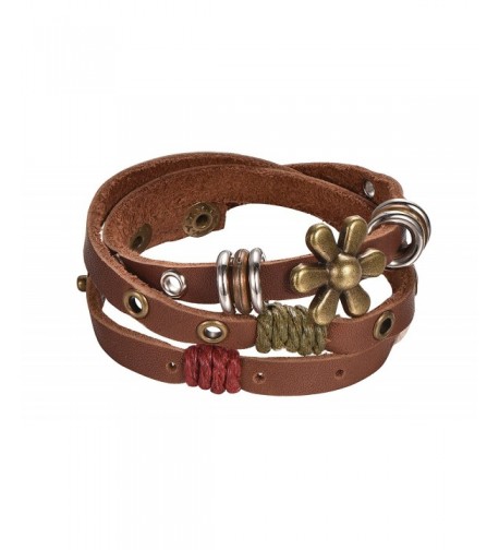 Leather Bracelet Flower Regetta Jewelry