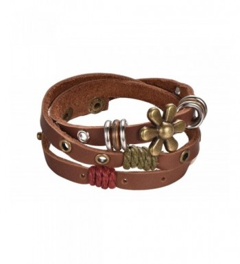 Leather Bracelet Flower Regetta Jewelry