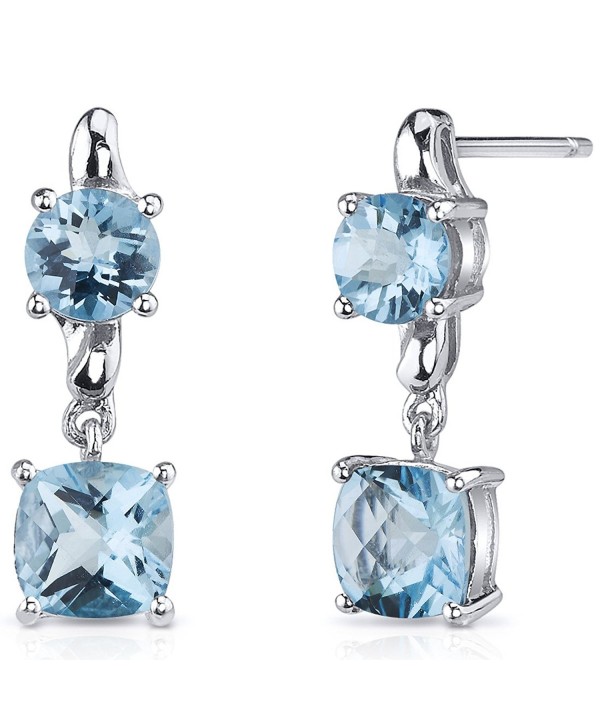 Cushion Carats Earrings Sterling Rhodium