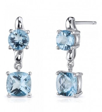 Cushion Carats Earrings Sterling Rhodium