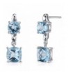 Cushion Carats Earrings Sterling Rhodium