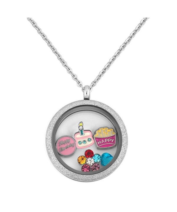 Locket Birthday Floating Stainless Necklace