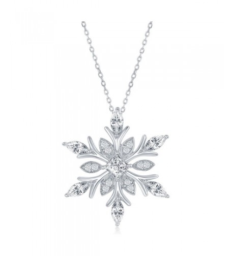 Sterling Silver Snowflake Pendant Chain