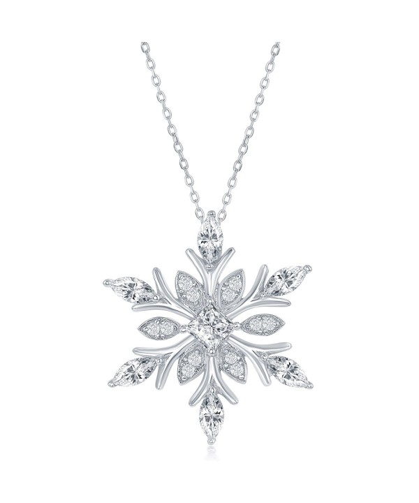 Sterling Silver Snowflake Pendant Chain