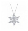 Sterling Silver Snowflake Pendant Chain