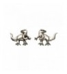 Sterling Silver T Rex Dinosaur Earrings