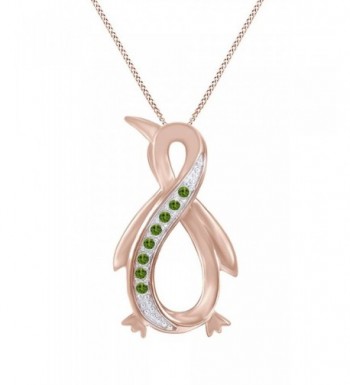 Simulated Peridot Infinity Necklace Sterling