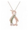 Simulated Peridot Infinity Necklace Sterling