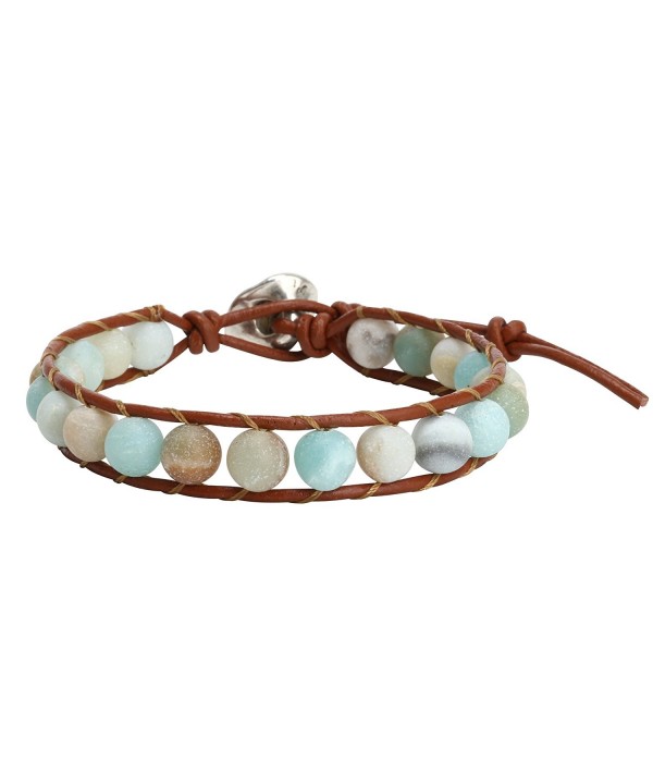 Natural Amazonite Bracelet Handmade Adjustable