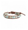 Natural Amazonite Bracelet Handmade Adjustable