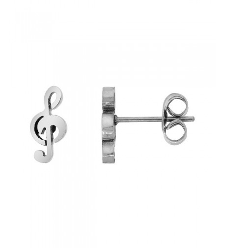 Small Stainless Earrings Musical Symbol