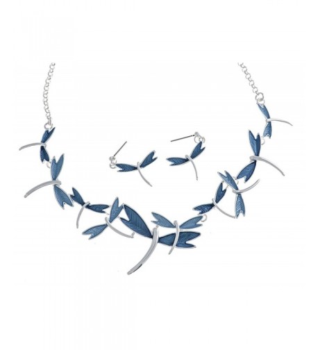 Shagwear Womans Dragonflies Necklace Earring