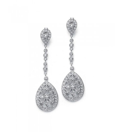 Mariell Deco Vintage Wedding Earrings