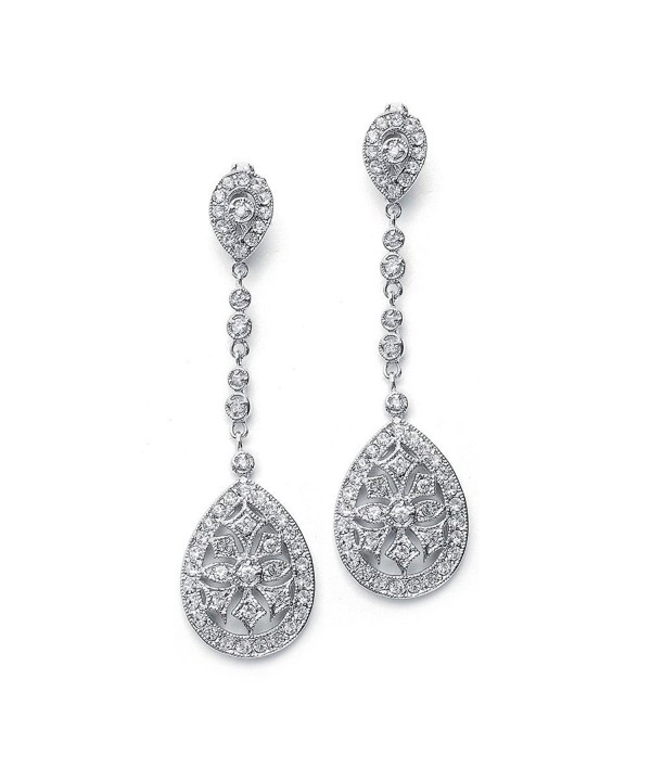 Mariell Deco Vintage Wedding Earrings