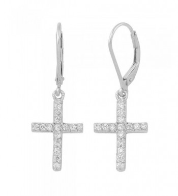 Sterling Silver Zirconia Dangle Earrings