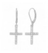 Sterling Silver Zirconia Dangle Earrings