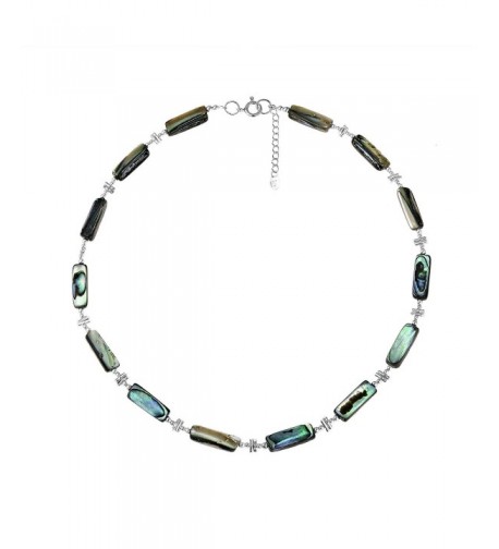 Exotic Abalone Sterling Silver Necklace