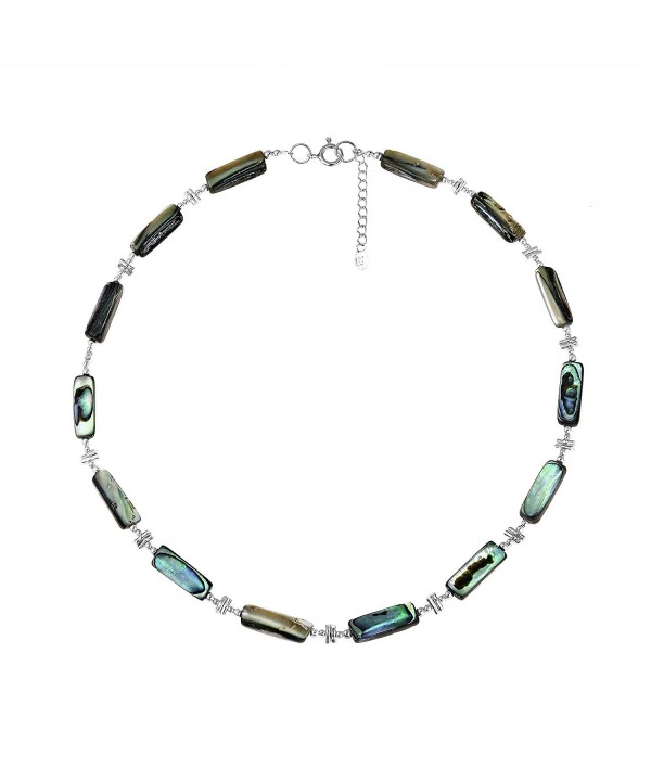 Exotic Abalone Sterling Silver Necklace