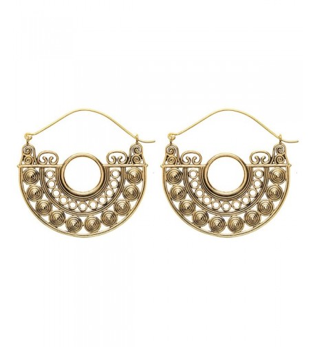 81stgeneration Womens Circle Filagree Earrings