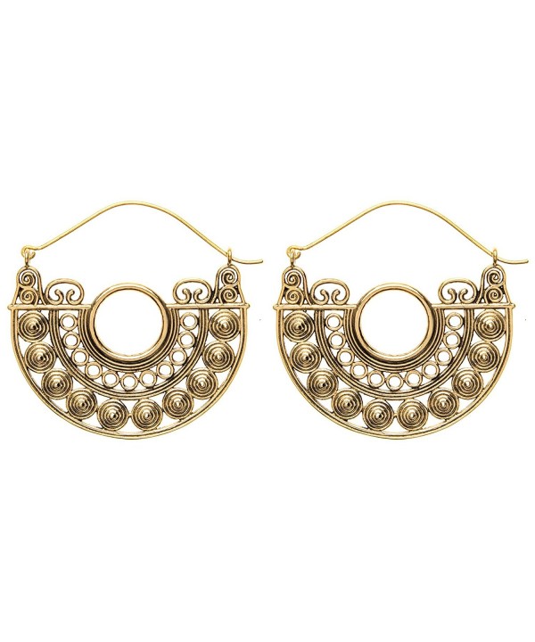 81stgeneration Womens Circle Filagree Earrings