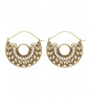 81stgeneration Womens Circle Filagree Earrings