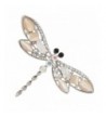 Jeweled Dragonfly Brooch Crystal Accents