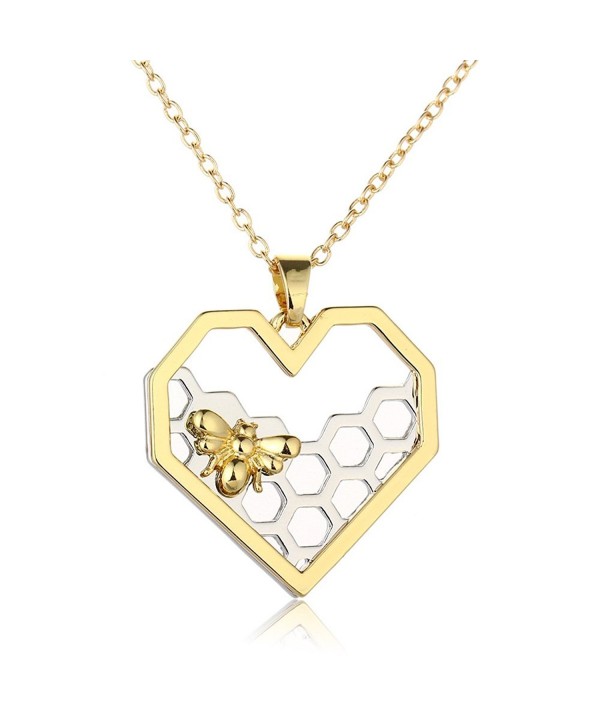 Hexagon Honeycomb Necklace CHUYUN Honeybee