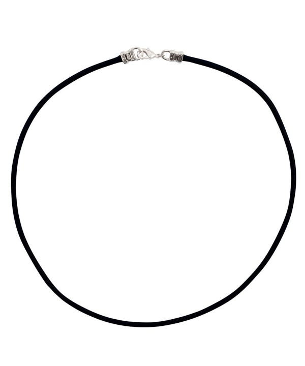 Sterling Silver Thick Leather Necklace