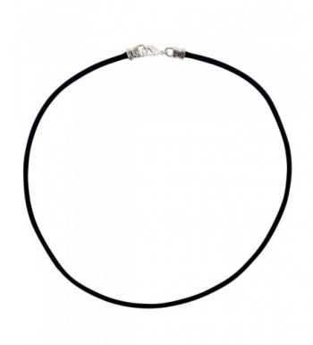 Sterling Silver Thick Leather Necklace