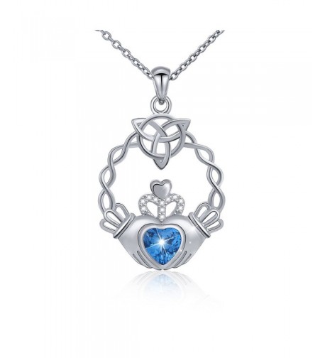 Sterling Holding Claddagh Pendant Necklace