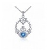 Sterling Holding Claddagh Pendant Necklace