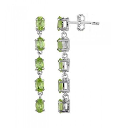 Fine Peridot Earrings Sterling Silver