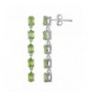 Fine Peridot Earrings Sterling Silver