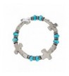 Crystal Stone Station Stretch Bracelet