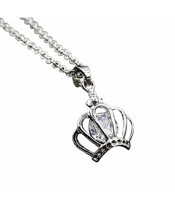 Susenstone Women Diamond Pendant Necklace Susenstone Women Diamond Pendant Necklace