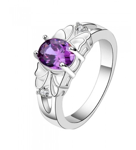 Susenstone Delicate Purple Zircon Ring