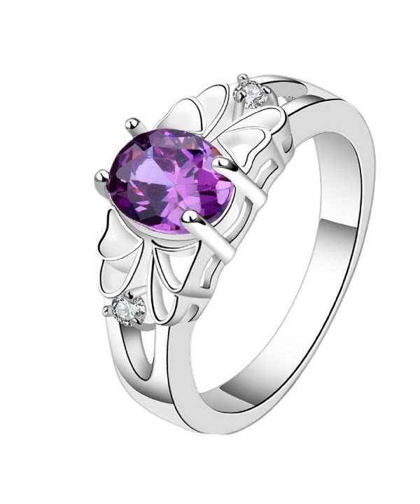 Susenstone Delicate Purple Zircon Ring
