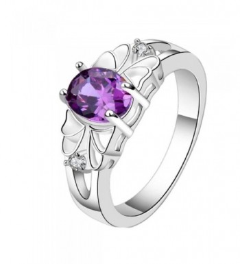 Susenstone Delicate Purple Zircon Ring