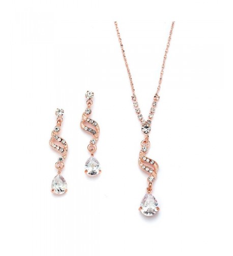 Mariell Graceful Teardrop Necklace Earrings