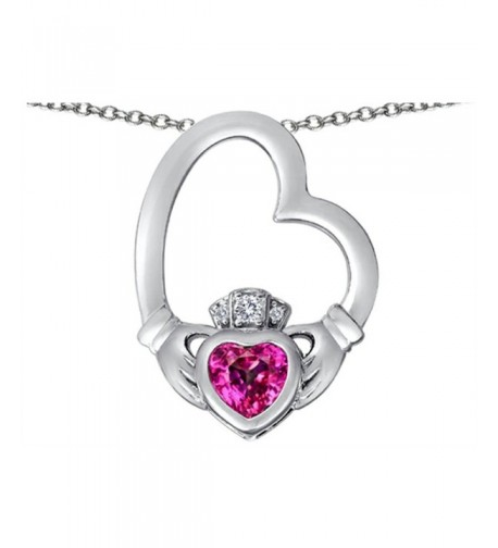 Star Floating Claddagh Necklace Sapphire