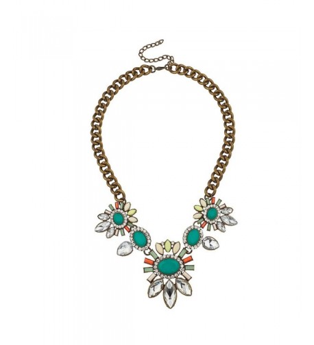 Lux Accessories Synthetic Turquoise Statement