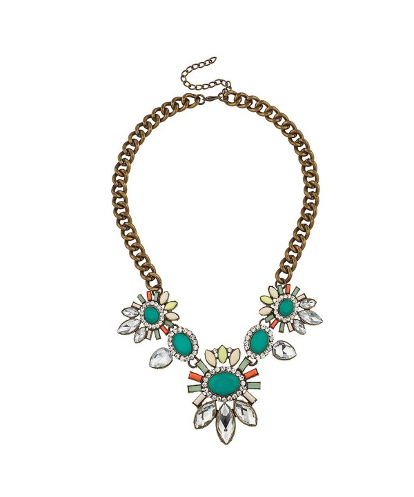 Lux Accessories Synthetic Turquoise Statement